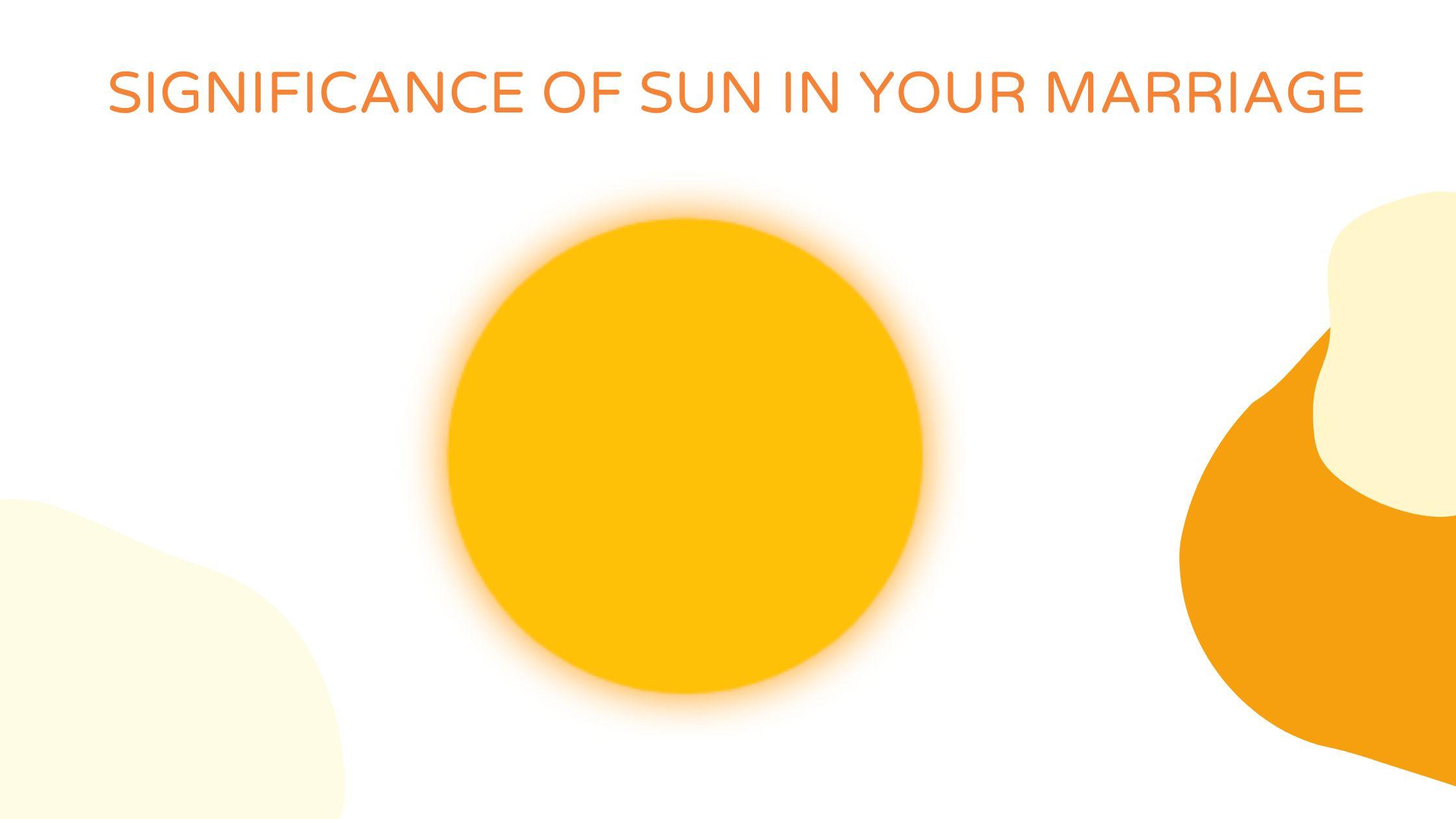 Significance of Sun in your Marriage.